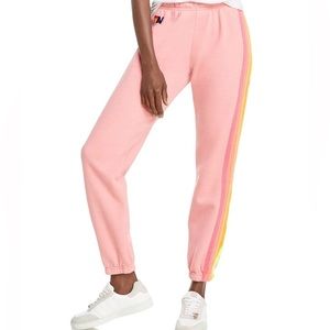 Pink Stripe Aviator Nation Sweatpants